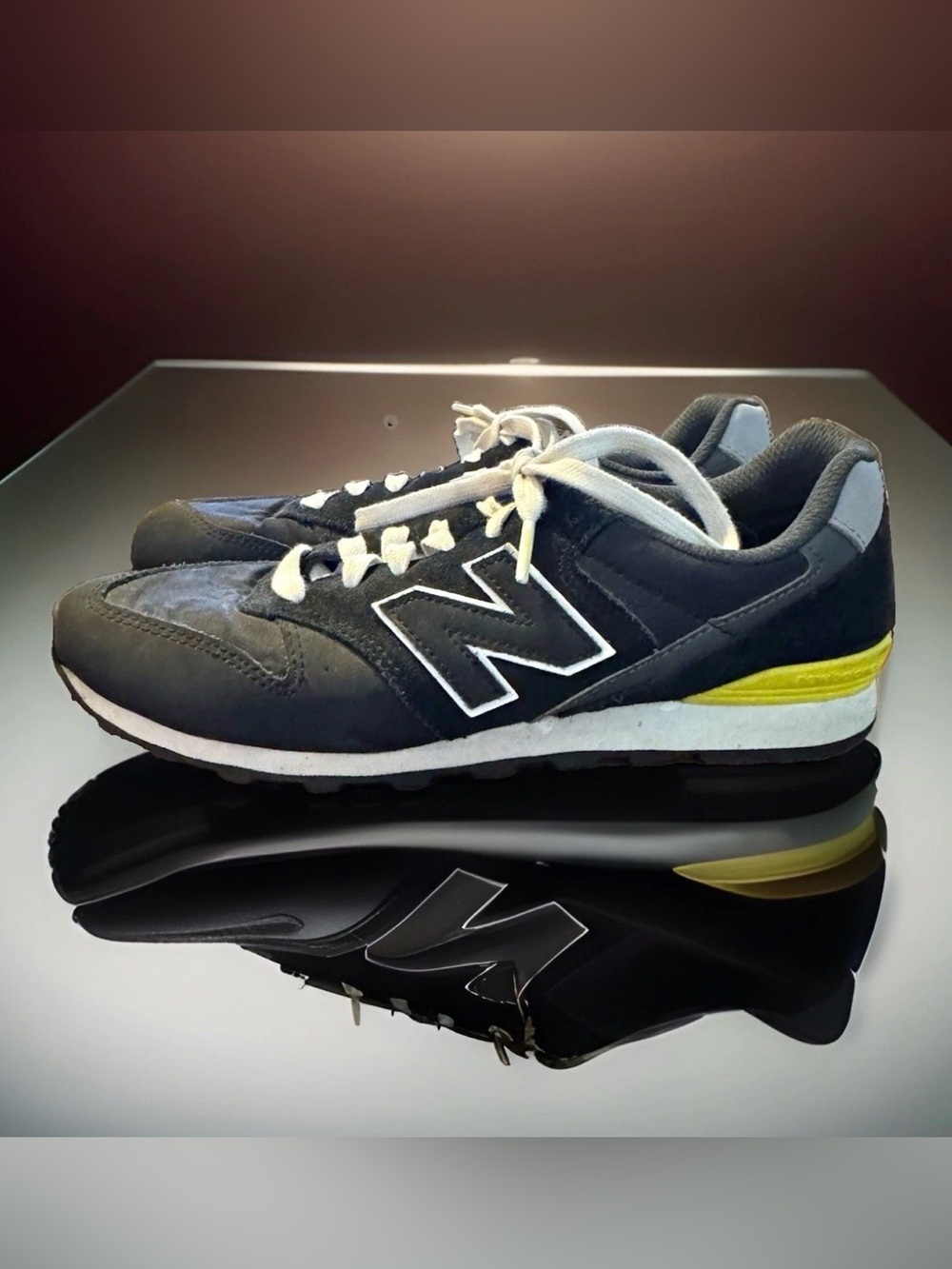 New Balance FIGS Men’s Low Top Lace-Up Athletic Sneakers Black/Gray/Yellow Sz 9